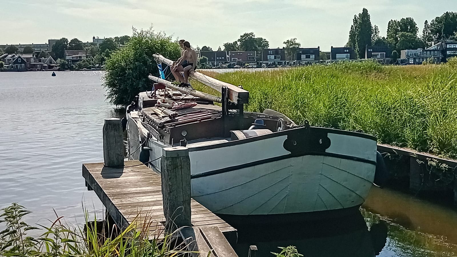 Guests aboard, out on the water